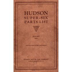 Hudson 1929 January Parts Book