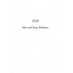 Hudson 1929 Sales Parts Bulletins