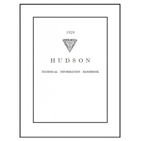 Hudson 1929 Tech Handbook