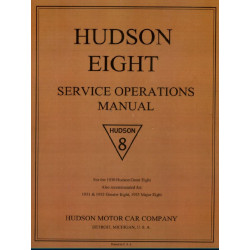Hudson 1930 1933 8 Service Operations Manual