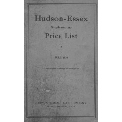 Hudson 1930 Sup Price List July