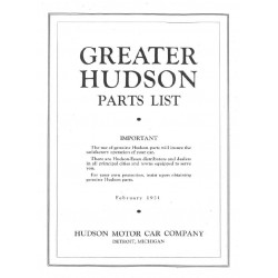 Hudson 1931 8 Parts Book