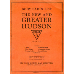 Hudson 1932 8 Body Parts List