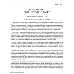 Hudson 1932 Duo Servo Brakes