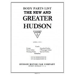 Hudson 1932 Greater 8 Body Parts List