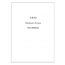 Hudson 1932 Terraplane Parts Bulletins