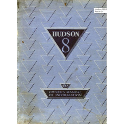 Hudson 1933 8 Owners Manual