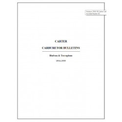 Hudson 1934 39 Carter Carburetor Bulletins