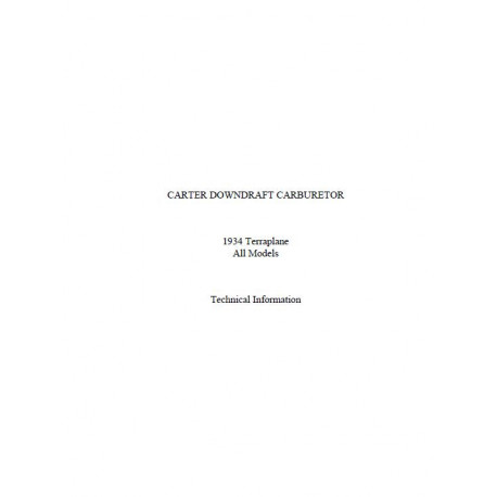 Hudson 1934 Carburetor Tech