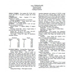 Hudson 1934 Terraplane Tune Up Spec