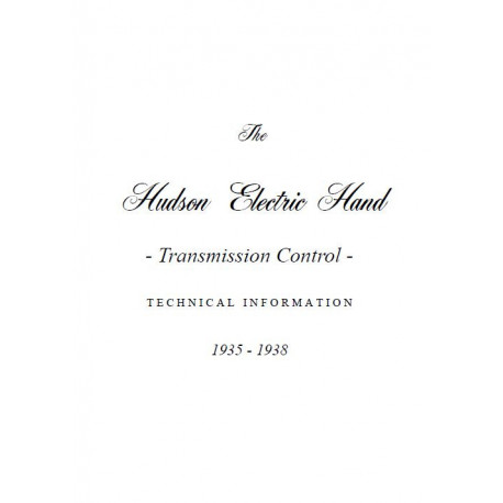 Hudson 1935 38 Electric Hand Tech Info