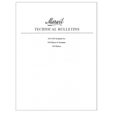 Hudson 1935 39 Terraplane Technical Bulletins