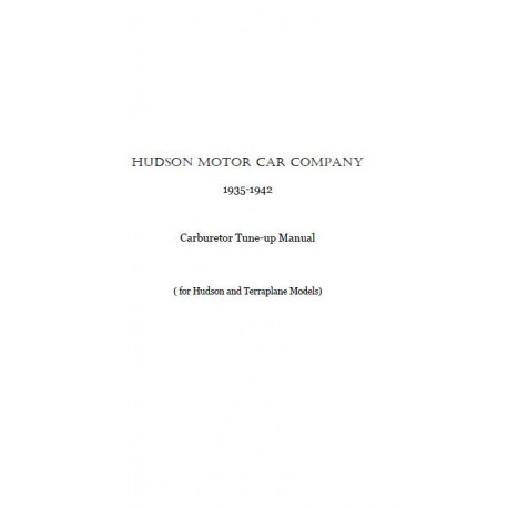 Hudson 1935 42 Carb Manual