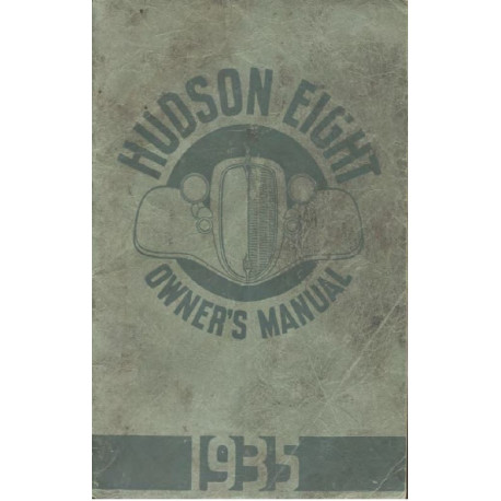 Hudson 1935 8 Owners Manual