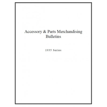 Hudson 1935 Accessory Parts Merchandising Bulletins