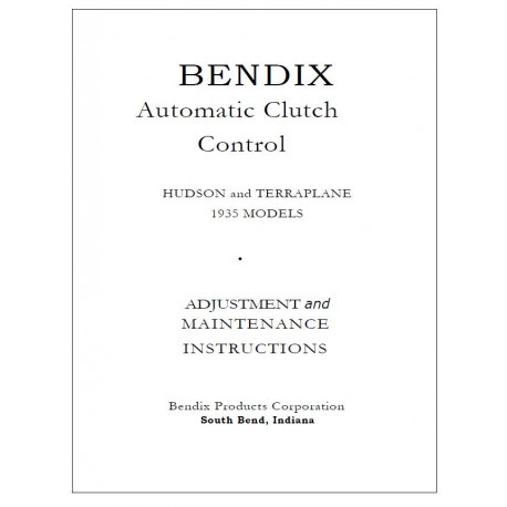 Hudson 1935 Bendix Automatic Clutch Control