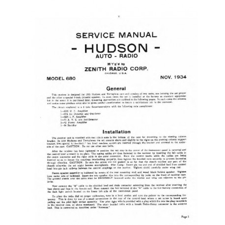 Hudson 1935 Terraplane Zenith Model 680 Radio