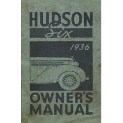 Hudson 1936 6 Owners Manual
