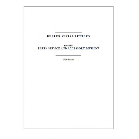 Hudson 1936 Dealer Service Letters