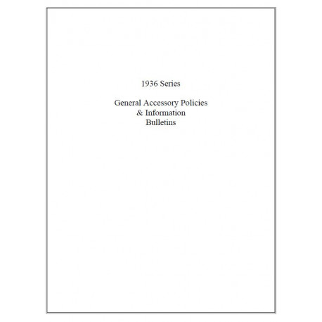 Hudson 1936 General Accessory Policies Info