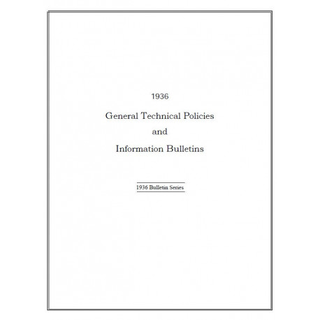 Hudson 1936 General Tech Policies Info Bulletins