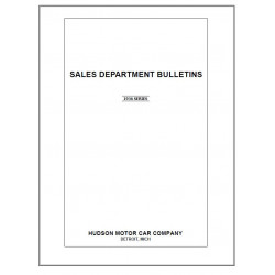 Hudson 1936 Sales Dept Bulletins