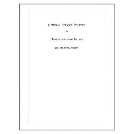 Hudson 1936 Series General Service Policies