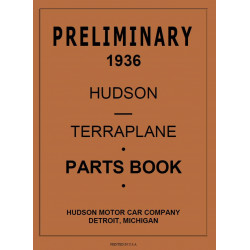 Hudson 1936 Terraplane Preliminary Parts Book