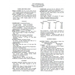 Hudson 1937 38 6 Tune Up Spec