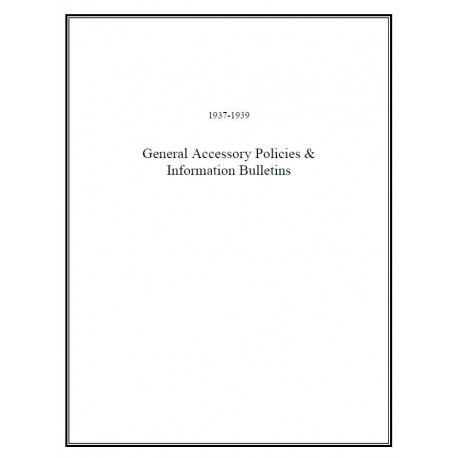 Hudson 1937 39 General Accy Policies Info Bulletins