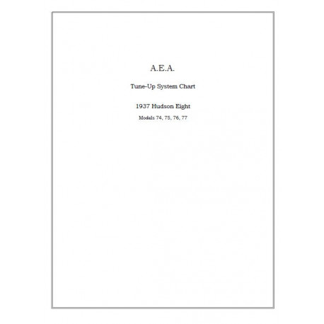 Hudson 1937 8 Aea Tune Up Chart