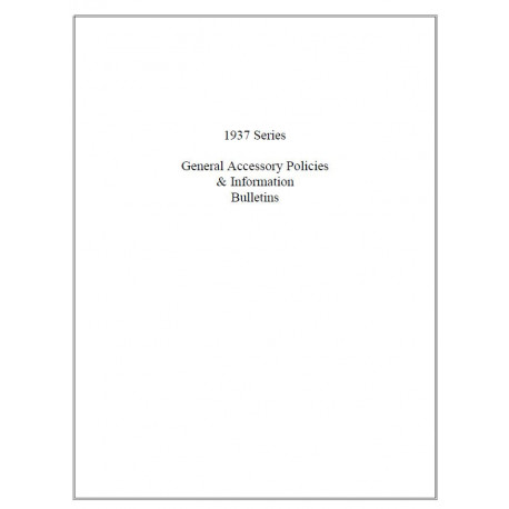 Hudson 1937 General Accessory Polices Info
