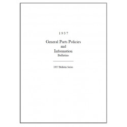 Hudson 1937 General Parts Policies Info Bulletins