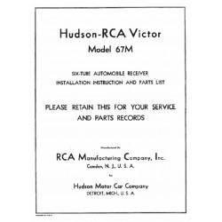 Hudson 1937 Rca Model 67 M Install Instructions