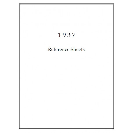 Hudson 1937 Reference Sheets