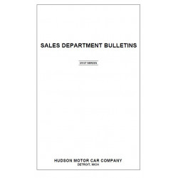 Hudson 1937 Sales Dept Bulletins