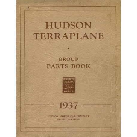 Hudson 1937 Terraplane Parts Book