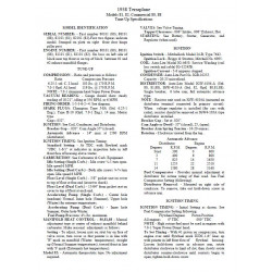 Hudson 1938 Terra Tune Up Spec