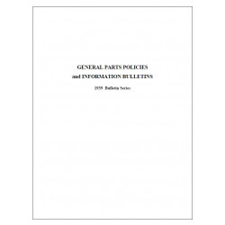 Hudson 1939 General Parts Policies Info Bulletins