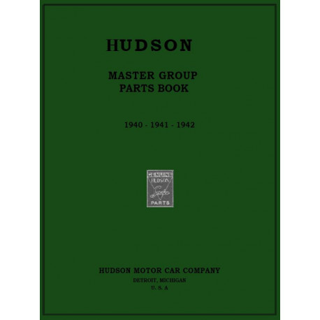 Hudson 1940 42 Master Group Parts Book