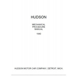 Hudson 1940 Mechanical Procedures