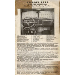 Hudson 1940 Operating Inst
