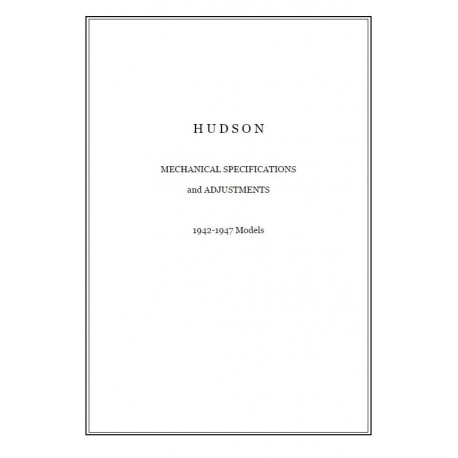 Hudson 1942 47 Mechanical Specifications