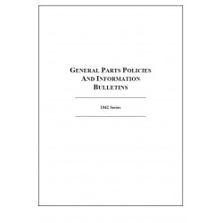 Hudson 1942 Series General Parts Policies Info Bulletins