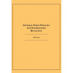 Hudson 1943 General Parts Policies Info Bulletins