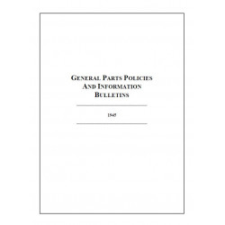 Hudson 1945 General Parts Poilicies Info Bulletins