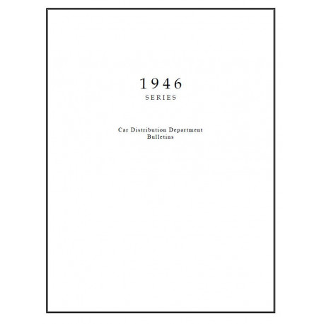 Hudson 1946 Car Distribution Department Bulletins