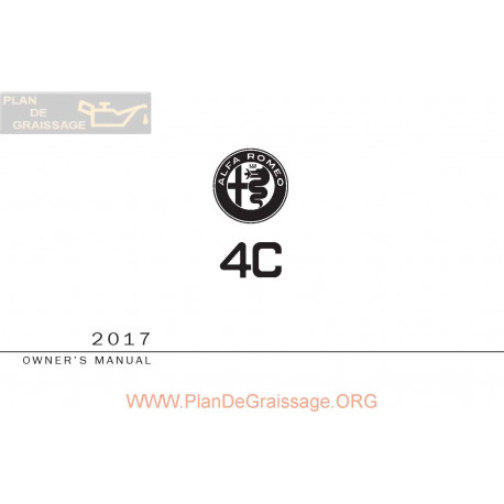 Alfa Romeo 2017 4c User Manual