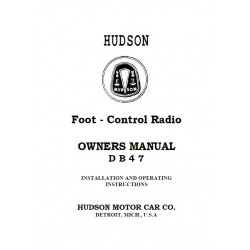 Hudson 1947 Foot Control Radio Owners Manual