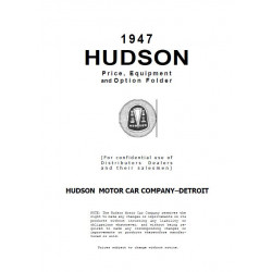Hudson 1947 Price Equipment Option Folder